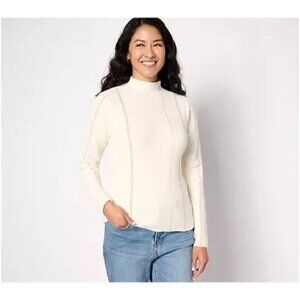 Studio Park x Kerstin Lindquist Metallic Stripe Sweater Vanilla,XS A628689